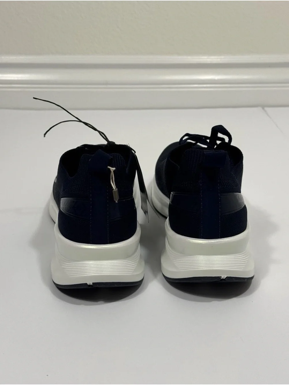 EA7 Emporio Armani Sneakers Men US 11.5 EU 46 Navy Knit Running Shoes New
